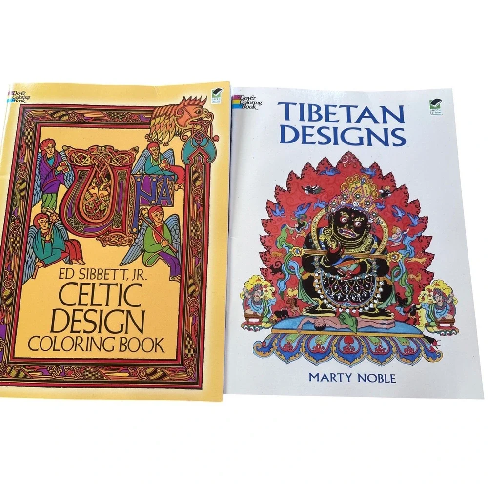 Dover Coloring Books Celtic Design Tibetan Designs Ed Sibbett Jr Marty Noble