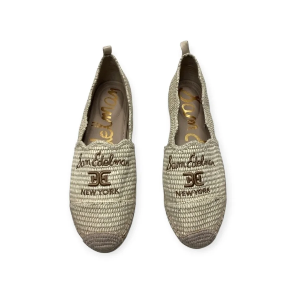 Sam Edelman Karla Espadrille Slip On Linen Raffia Size 9