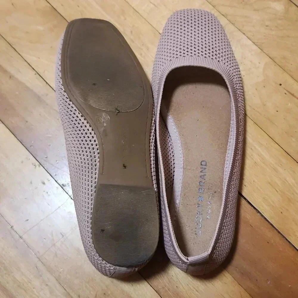 Lucky Brand Women's DANERIC Pink Lavender Ballet Flats