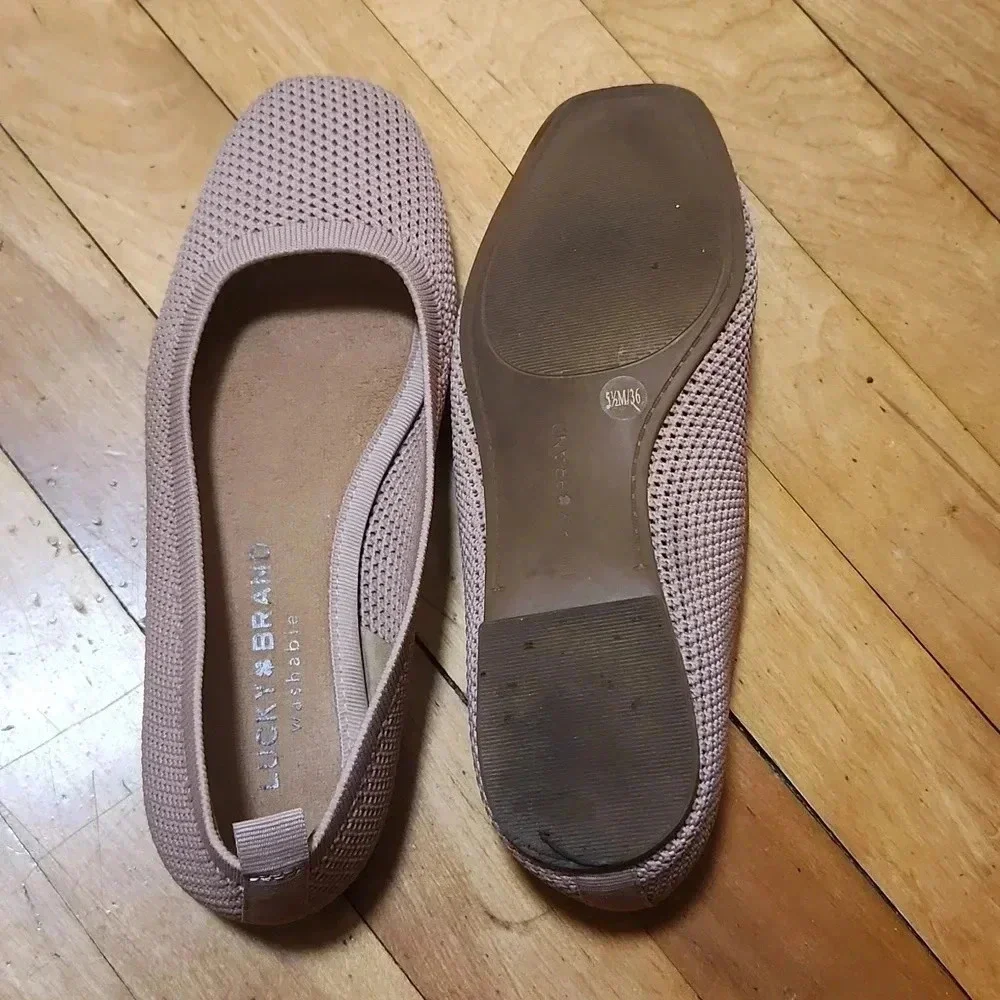 Lucky Brand Women's DANERIC Pink Lavender Ballet Flats