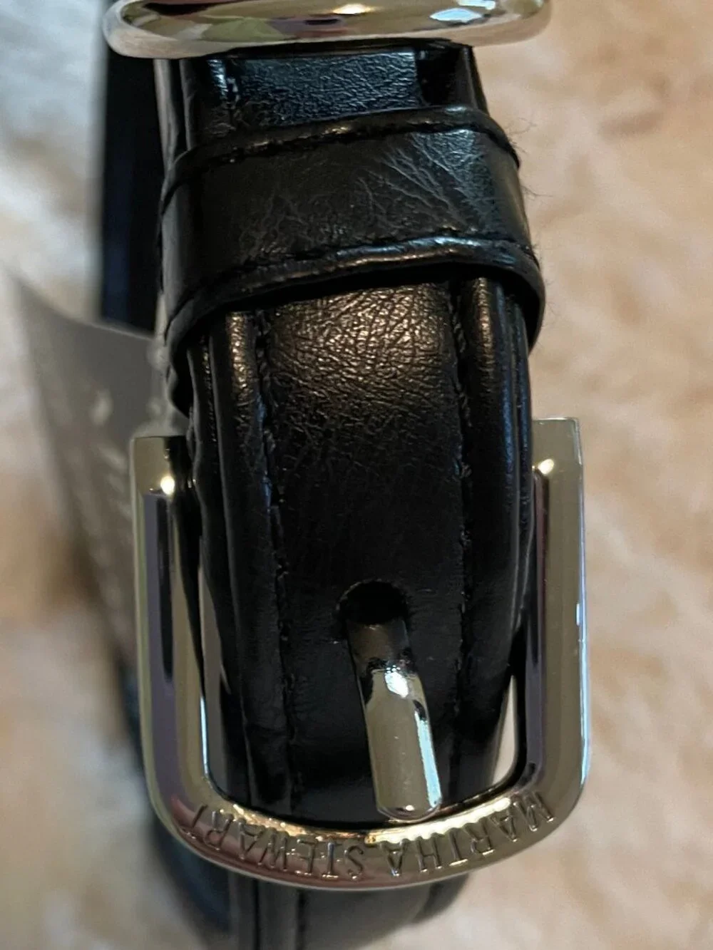 Martha Stewart Leather Buckle Dog Collar NWT