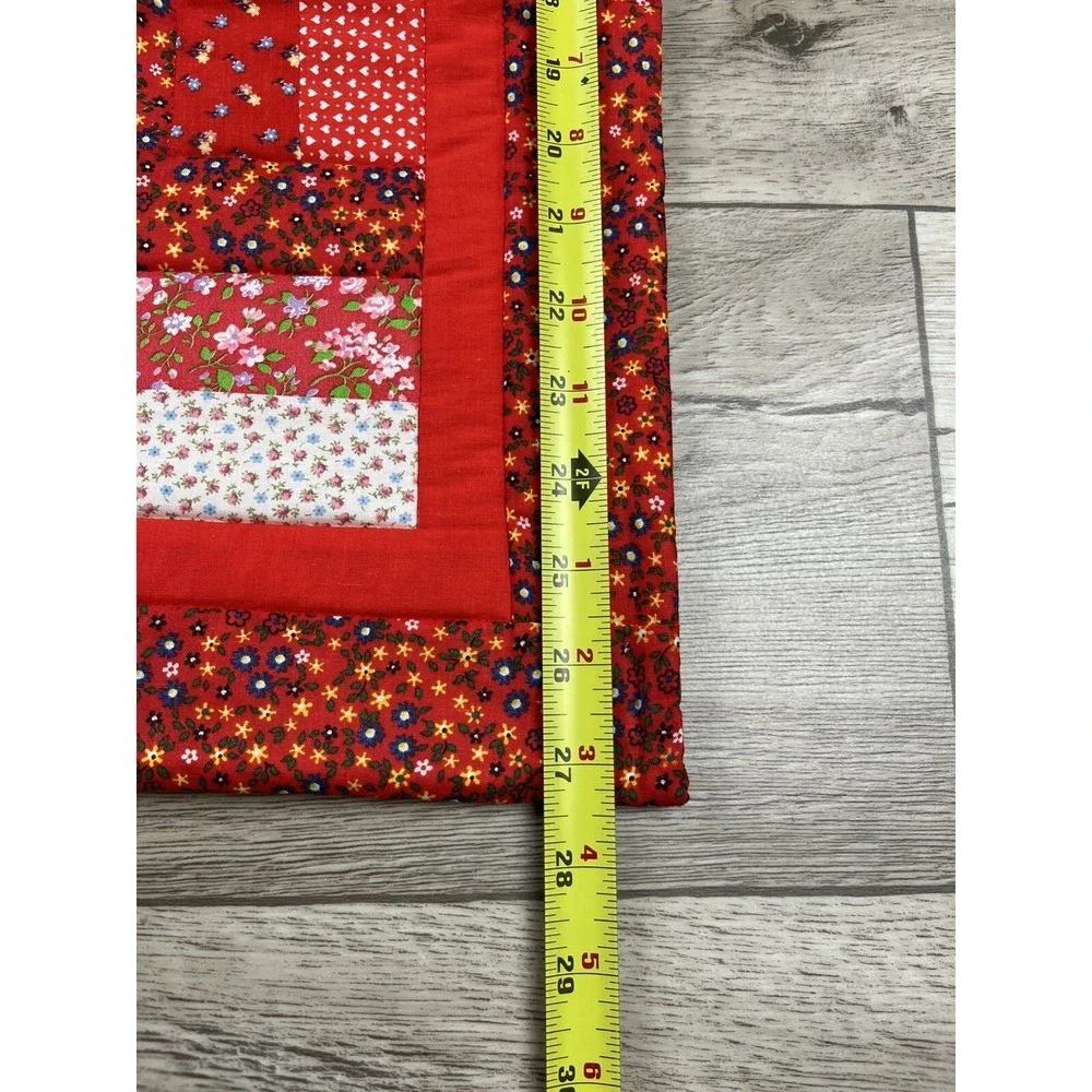 Vintage Log Cabin Baby Doll Quilt Country American Hand Made Grandmothers Granny