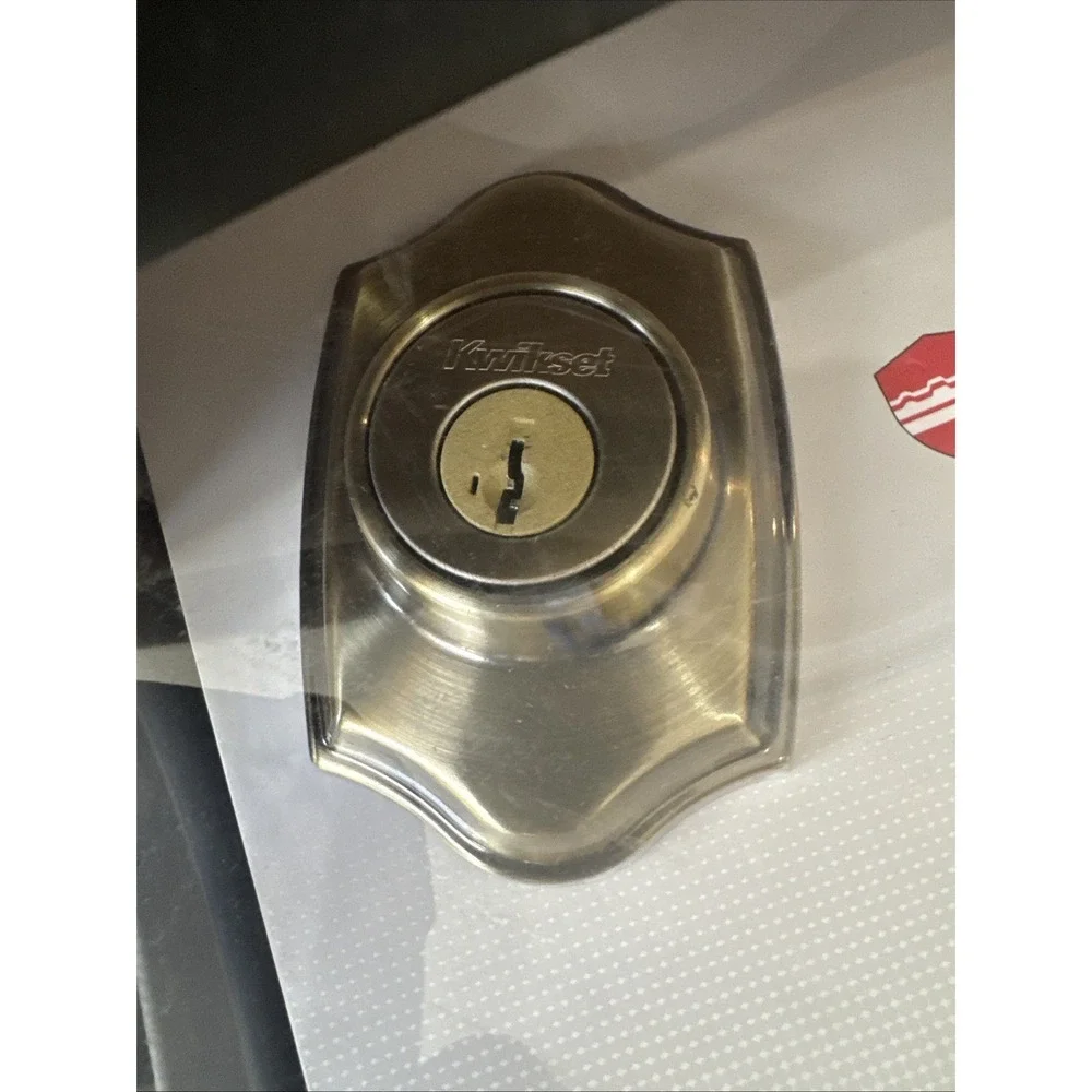 Kwikset Belleview Single Cylinder Antique Brass Handle Set‎ 96870 098