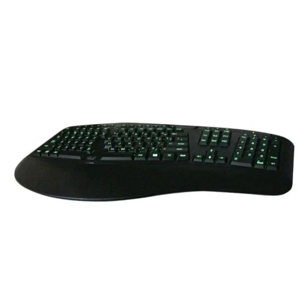 Adesso - AKB-150EB - 3-Color Illuminated USB Ergonomic Keyboard