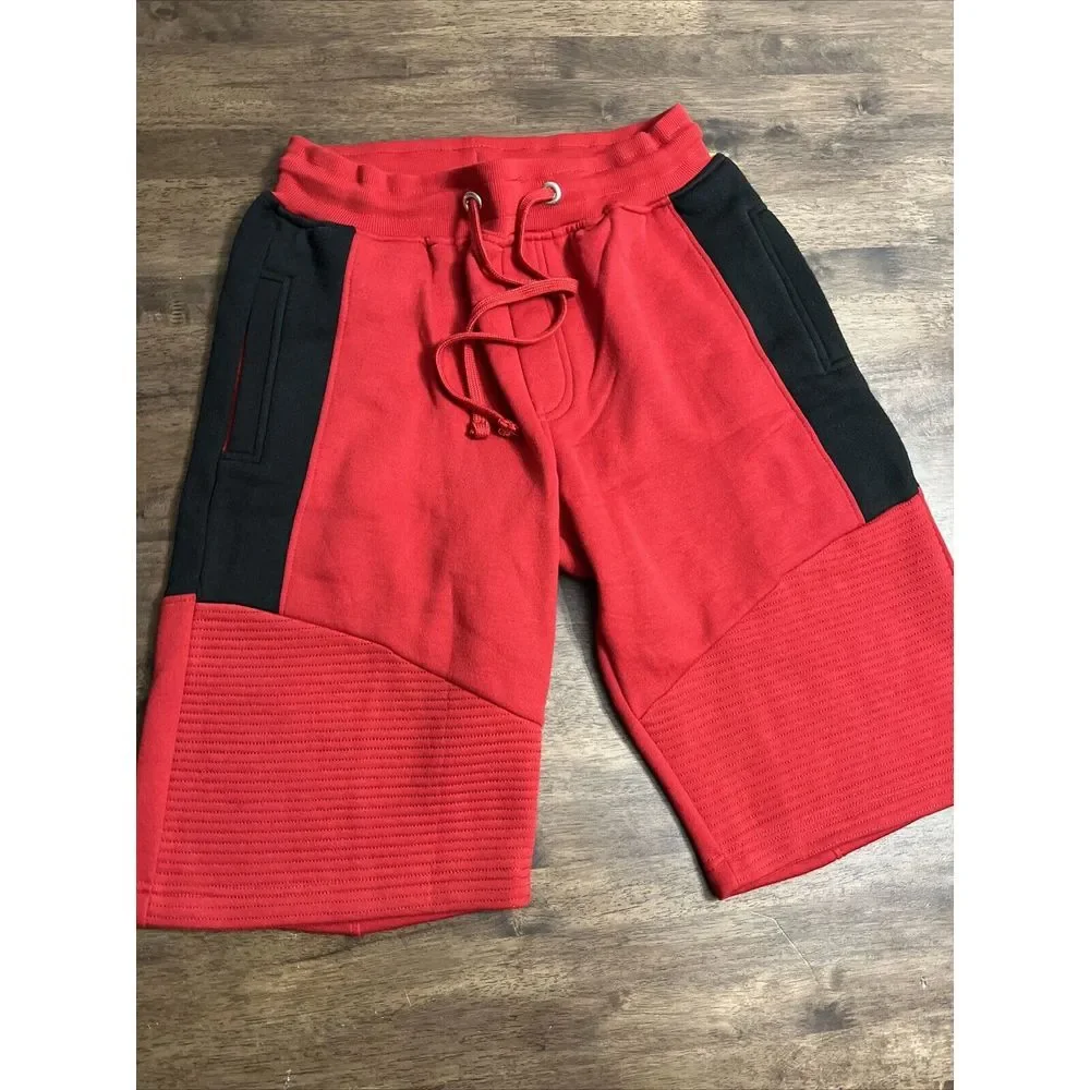 Vintage Y2K Phat Farm Baggy Long‎ Shorts Size Medium Red Pockets Sweat Shorts