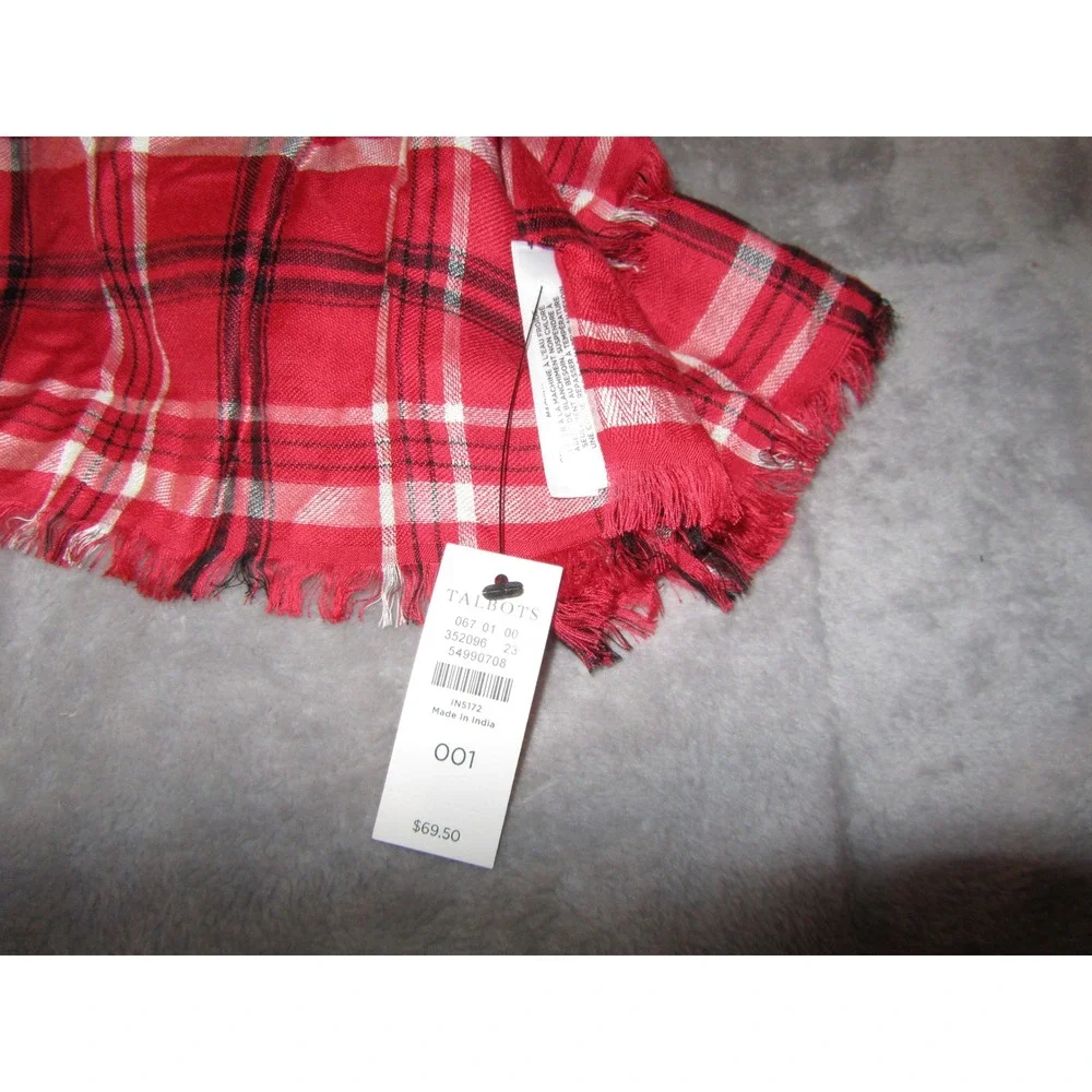 Talbots red plaid