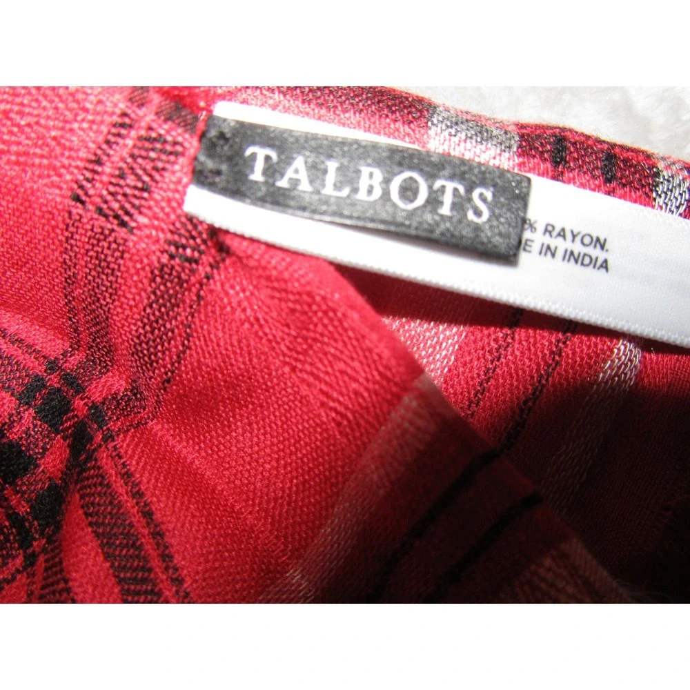 Talbots red plaid