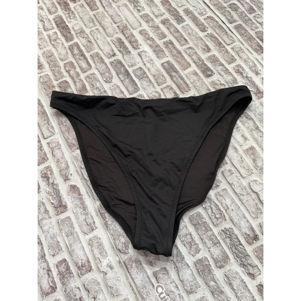 SKIMS Signature High Leg Bikini Bottom Swimsuit BOTTOM ONLY Black Cheeky NWT 2X