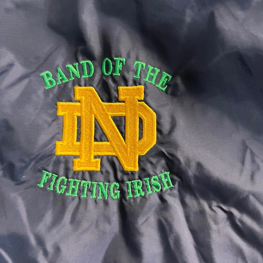 Charles River Anorak Jacket Mens Medium Navy Notre Dame Band Fighting Irish