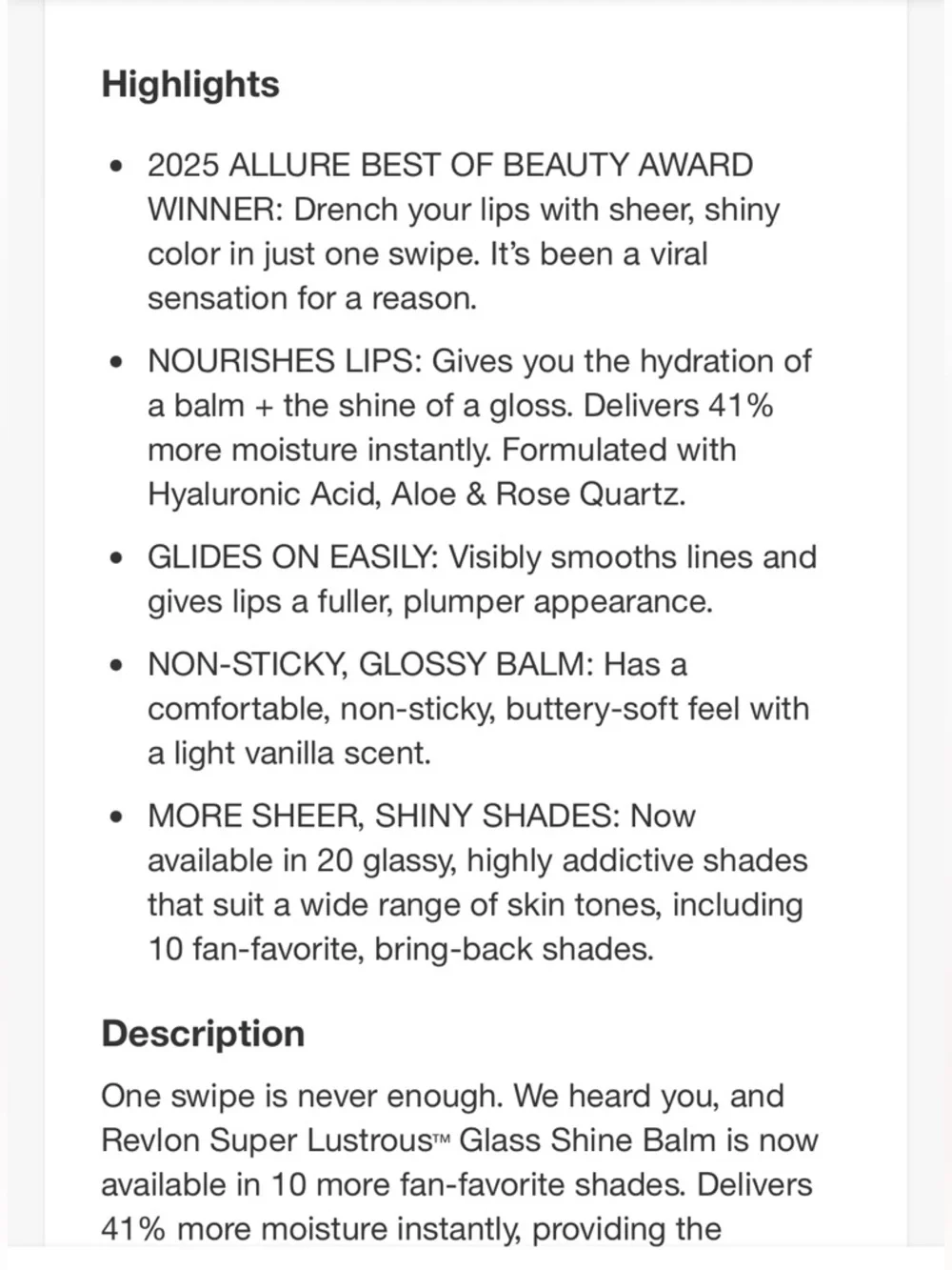 Revlon 💰price when
