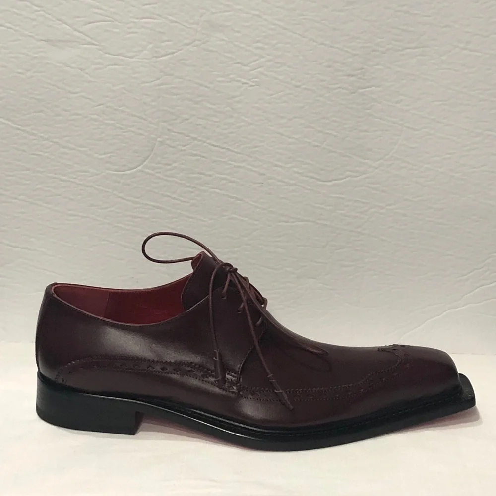 Emilio Franco shoes Italian leather burgundy