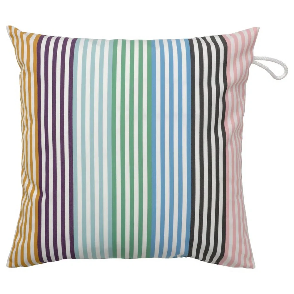 2 Colorful Striped Decorative Pillow Covers