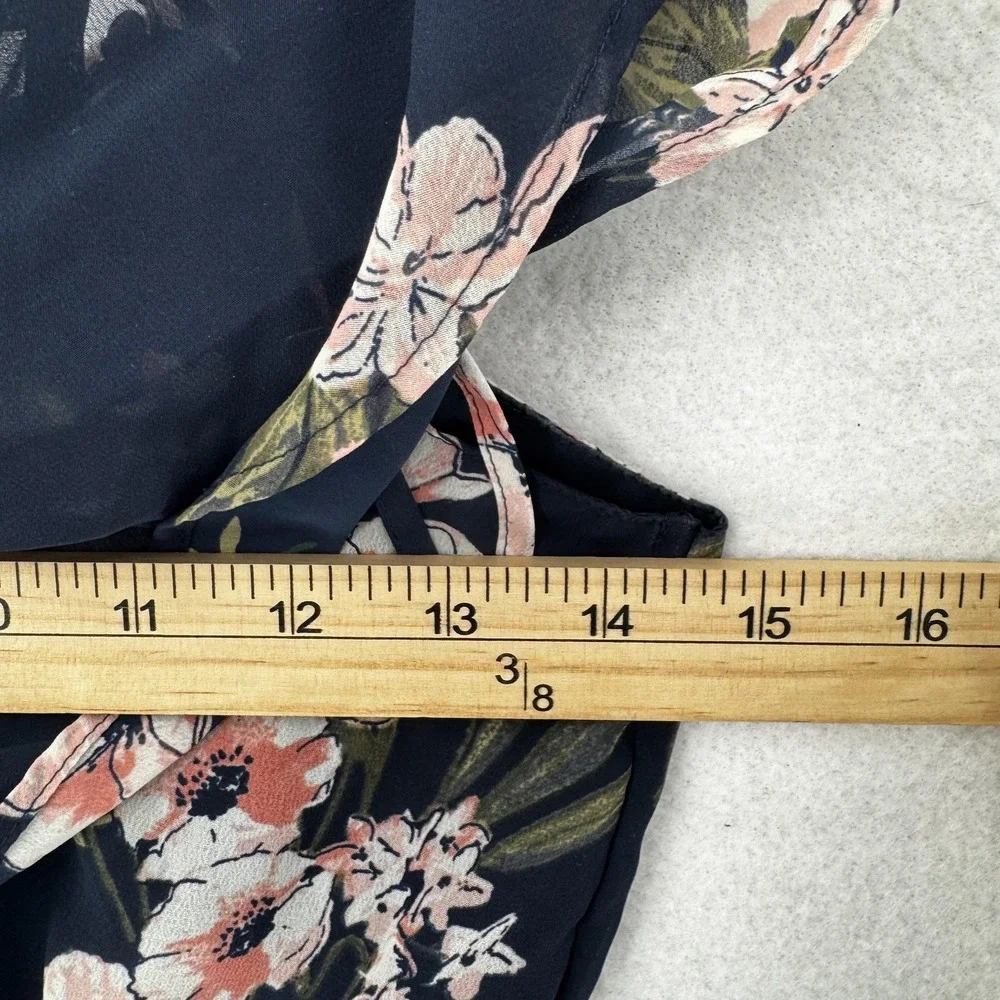 Abercrombie‎ & Fitch Dress Womens Extra Small Navy Floral Maxi Cold Shoulder XSP