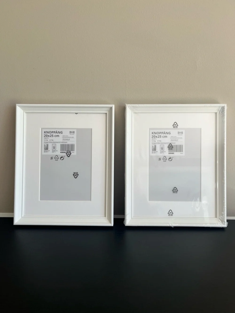 Ikea Knoppang Rectangular Frame Set Of 2 White 8 X 10 Inch 704.272.78
