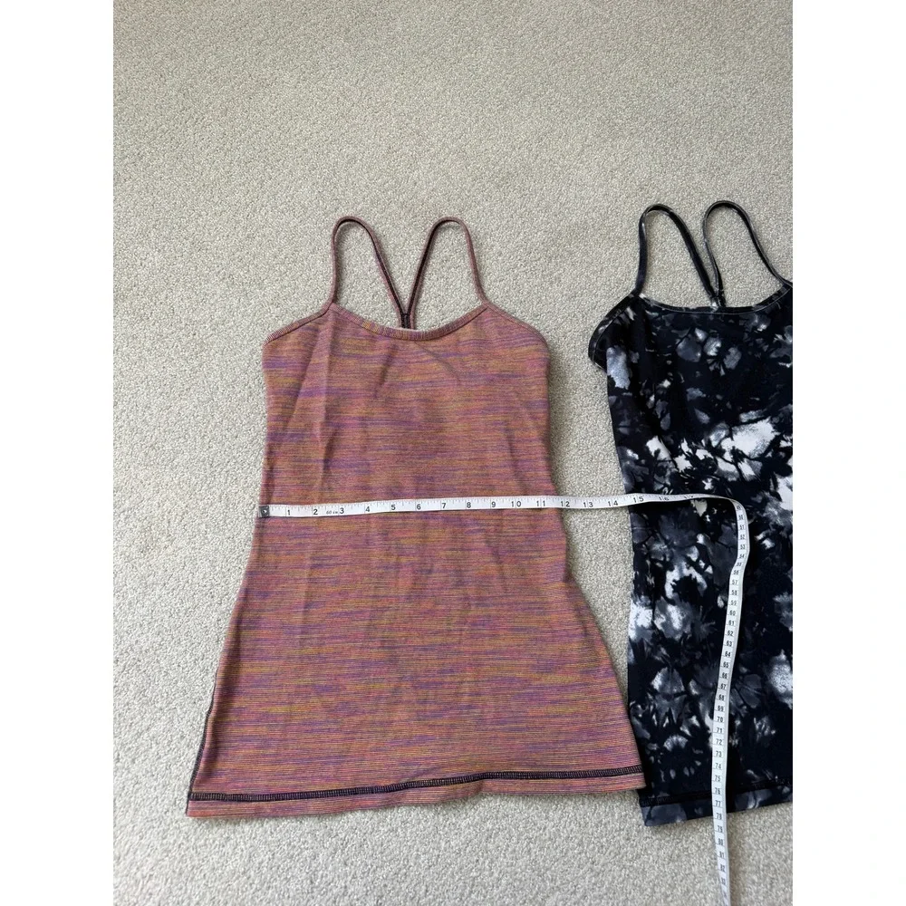Lululemon Athletic Tank Top Size 4 Multicolor Slim Fit Power Y Bundle