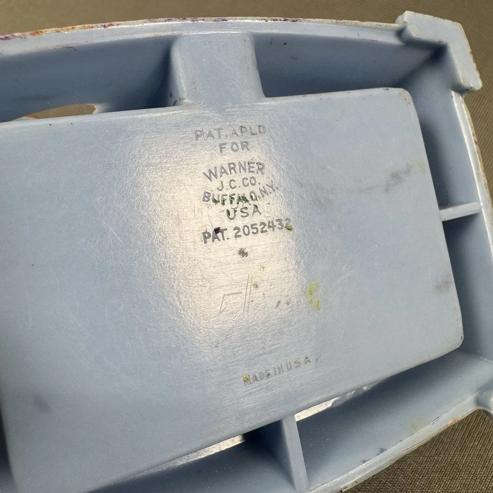 vintage blue celluloid wedding Ring Presentation Box