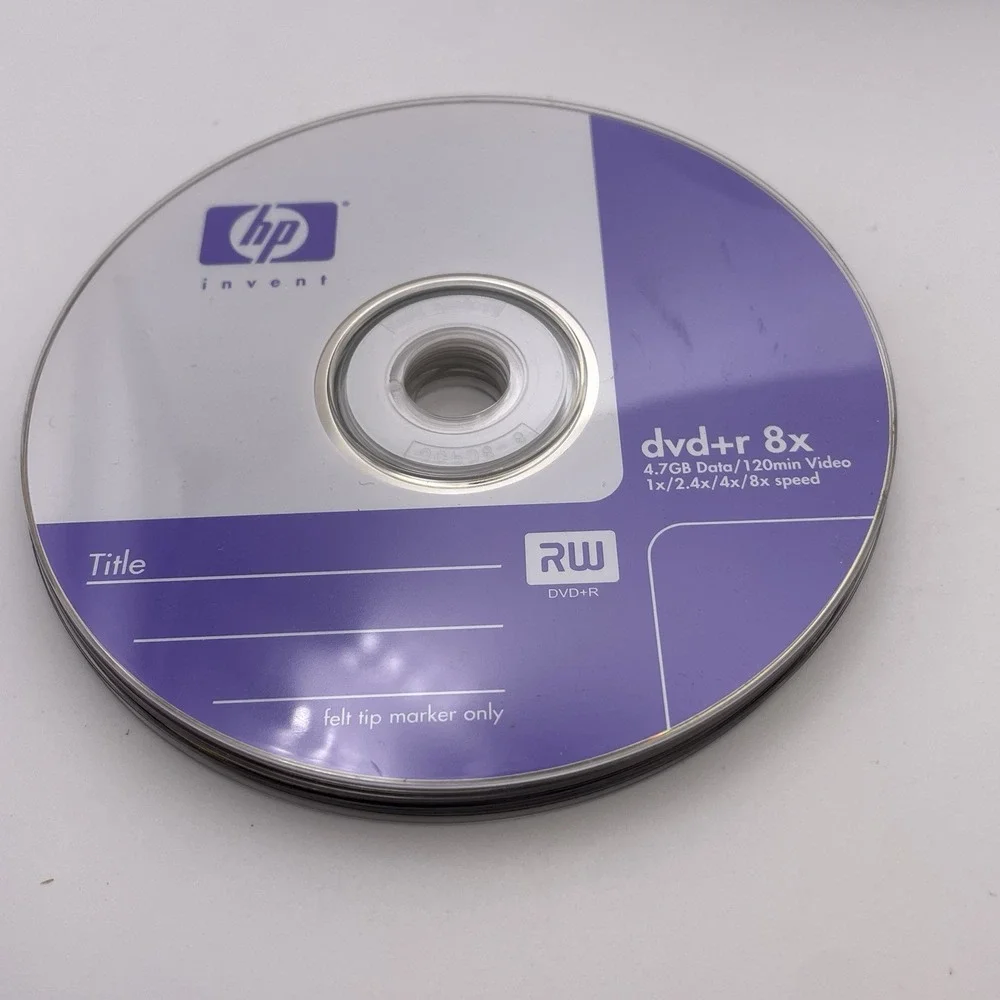 45 Pack HP CD-R 52x 700 MB Data 80 Min Music Photo Data Recording + (6) dvd-r 8x