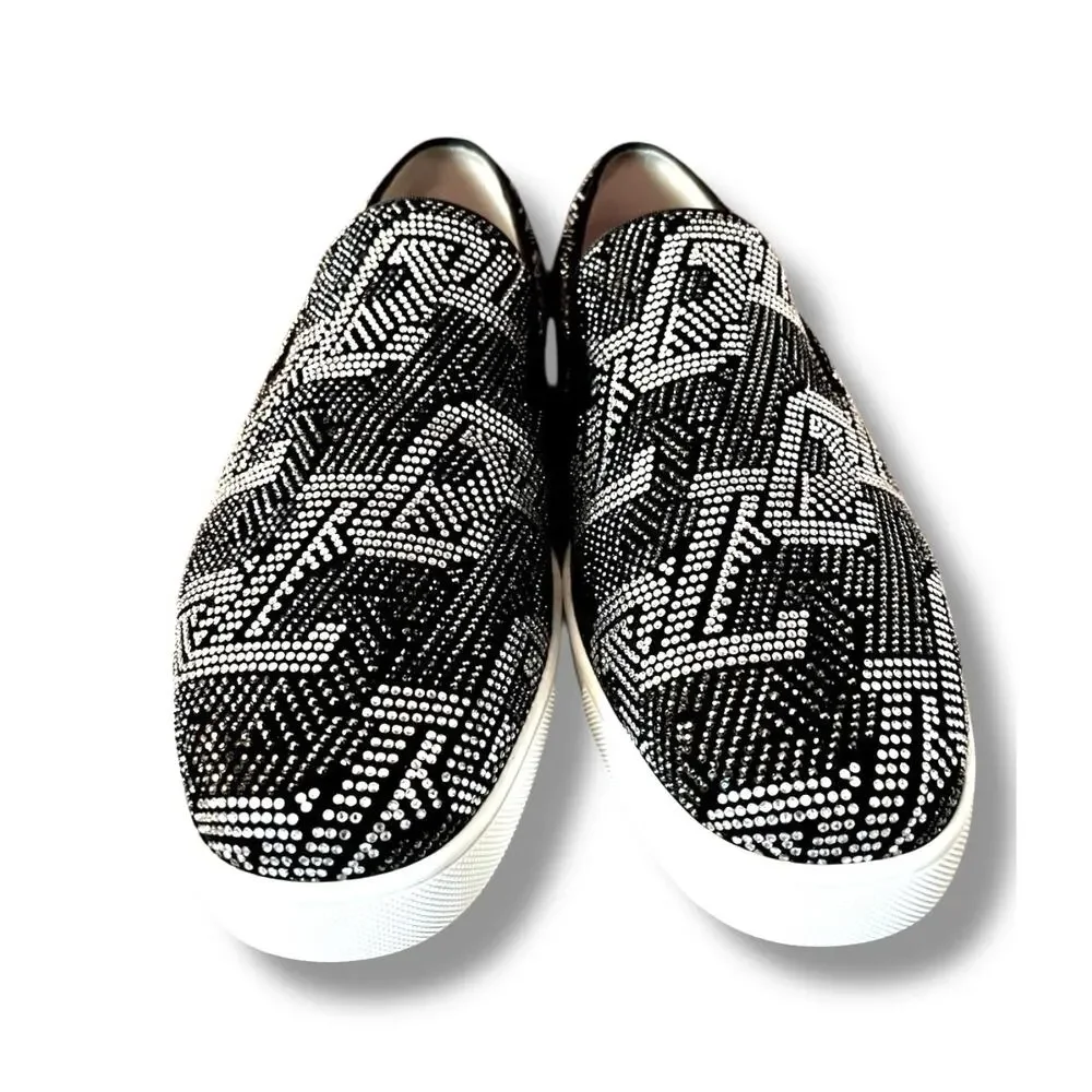 Christian Louboutin Rollerboat Studded Strass Pik Boat Shoes Size 40.5 7.5