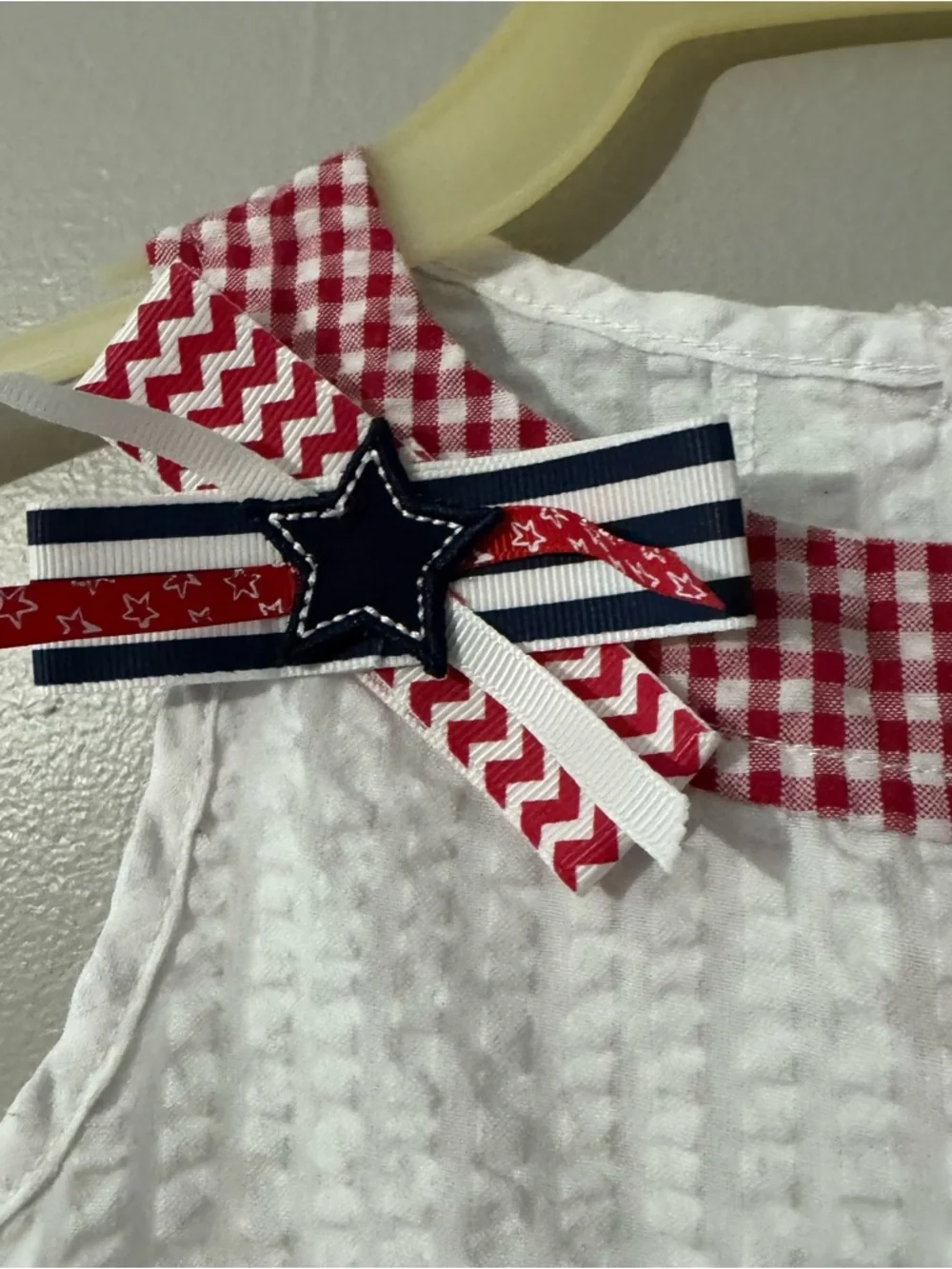 SOPHIE ROSE Seersucker Dress Red White Blue 4th July Girl’s Size 4T