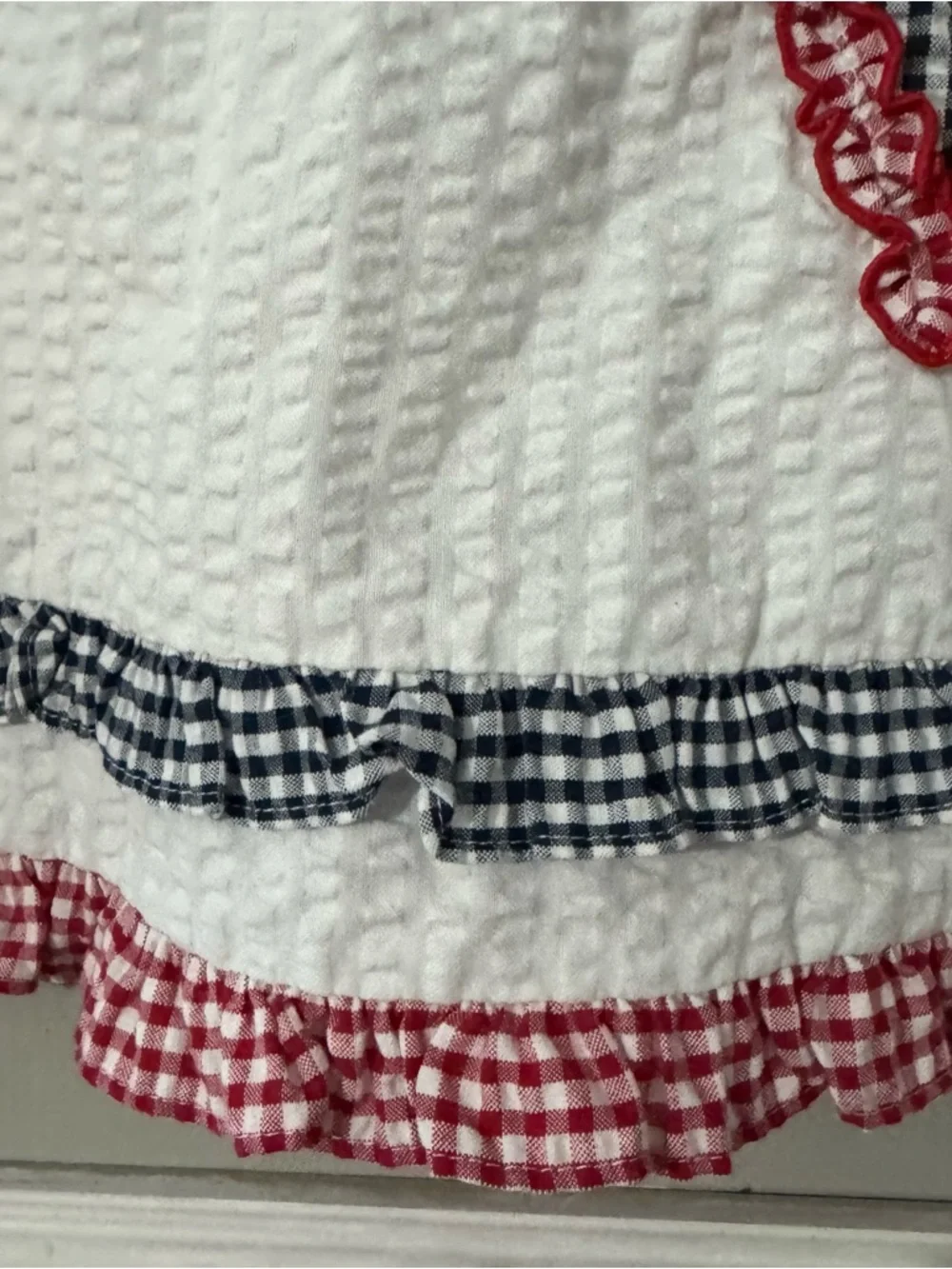 SOPHIE ROSE Seersucker Dress Red White Blue 4th July Girl’s Size 4T