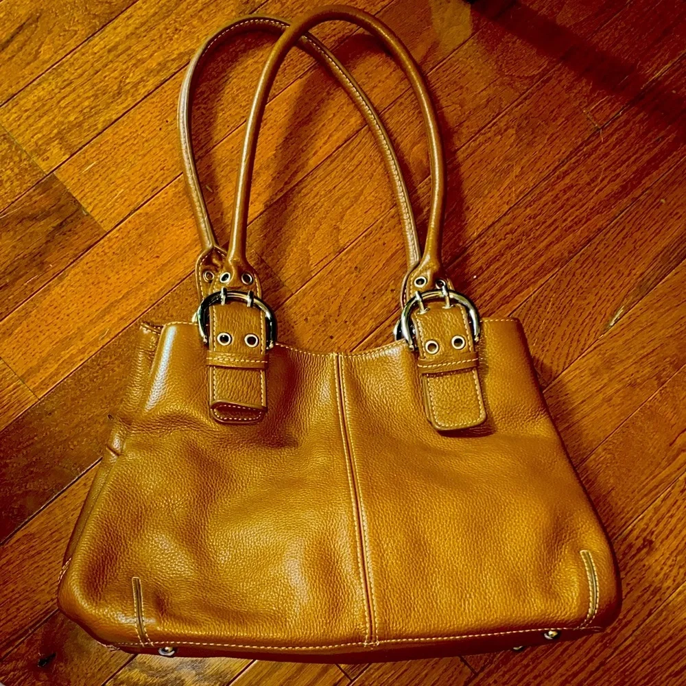 Leather cognac Brown Leather Bag medium size