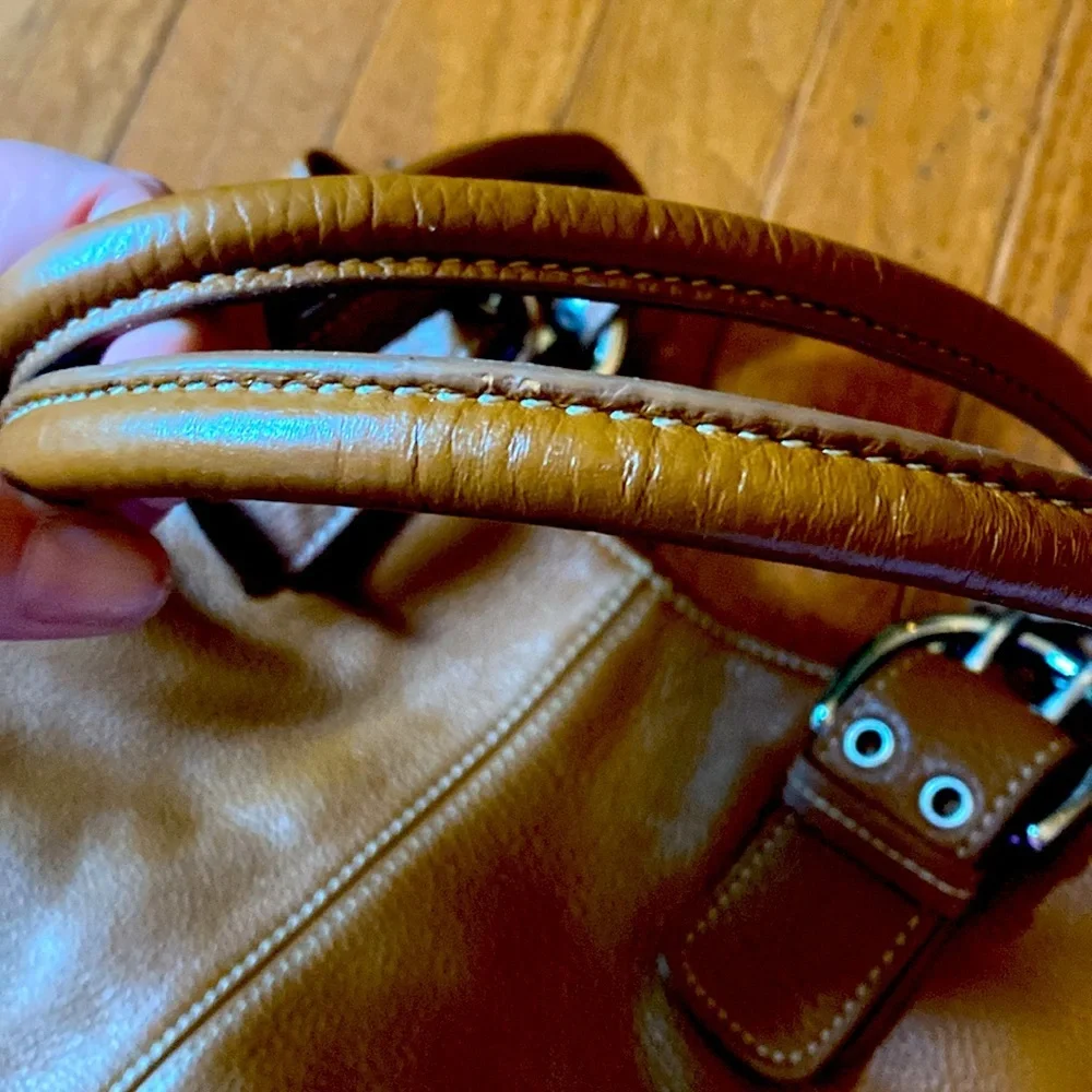 Leather cognac Brown Leather Bag medium size