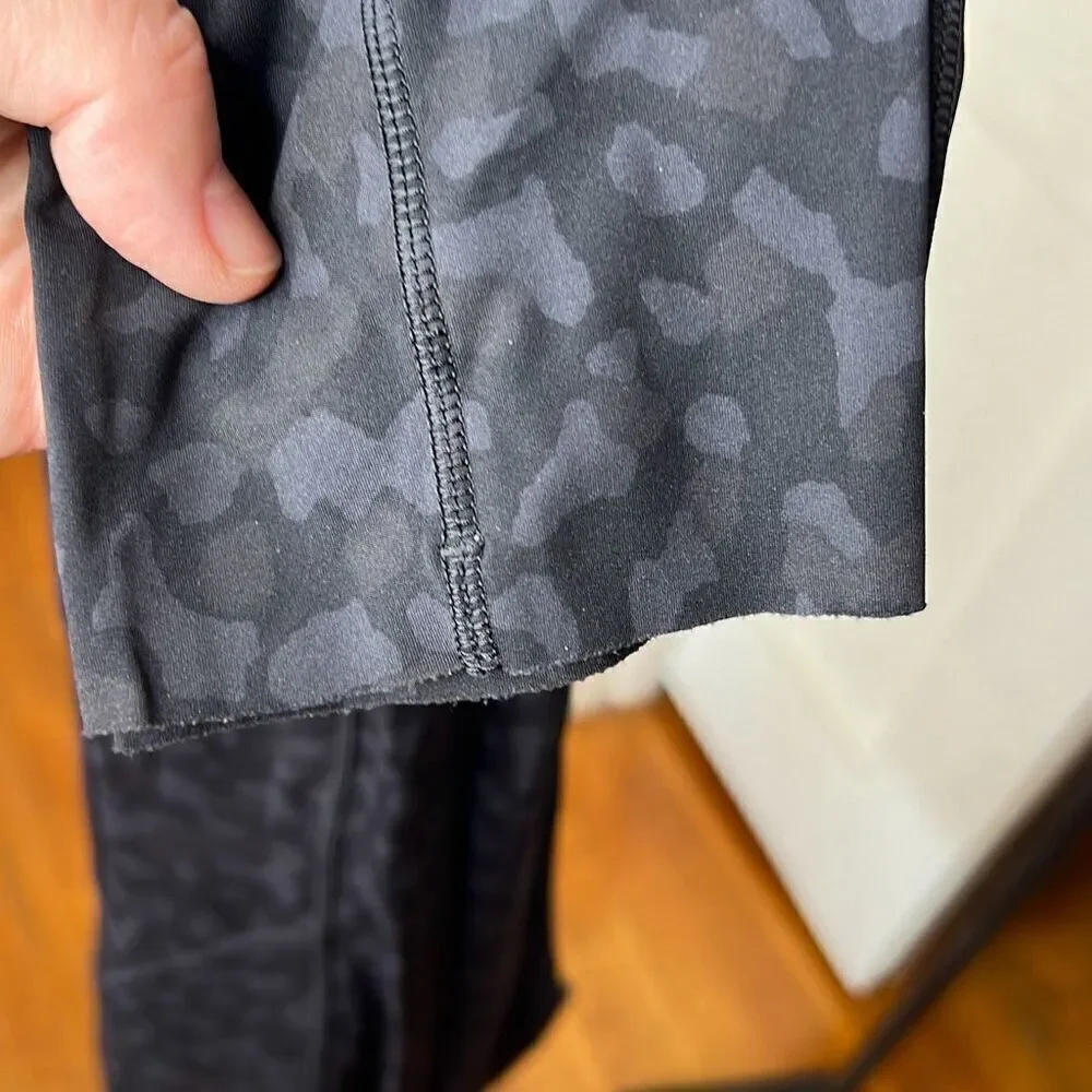 Lululemon Fast Free HR Crop 24” Size Formation Camo Deep Coal Size 4