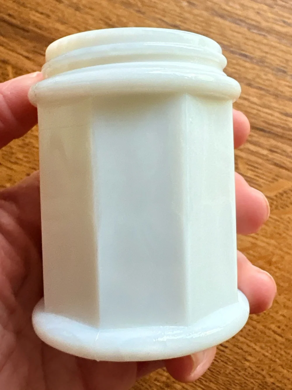Vintage Milk Glass Small Cream Jar