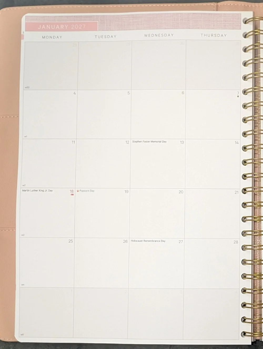 personal planner organized sheet