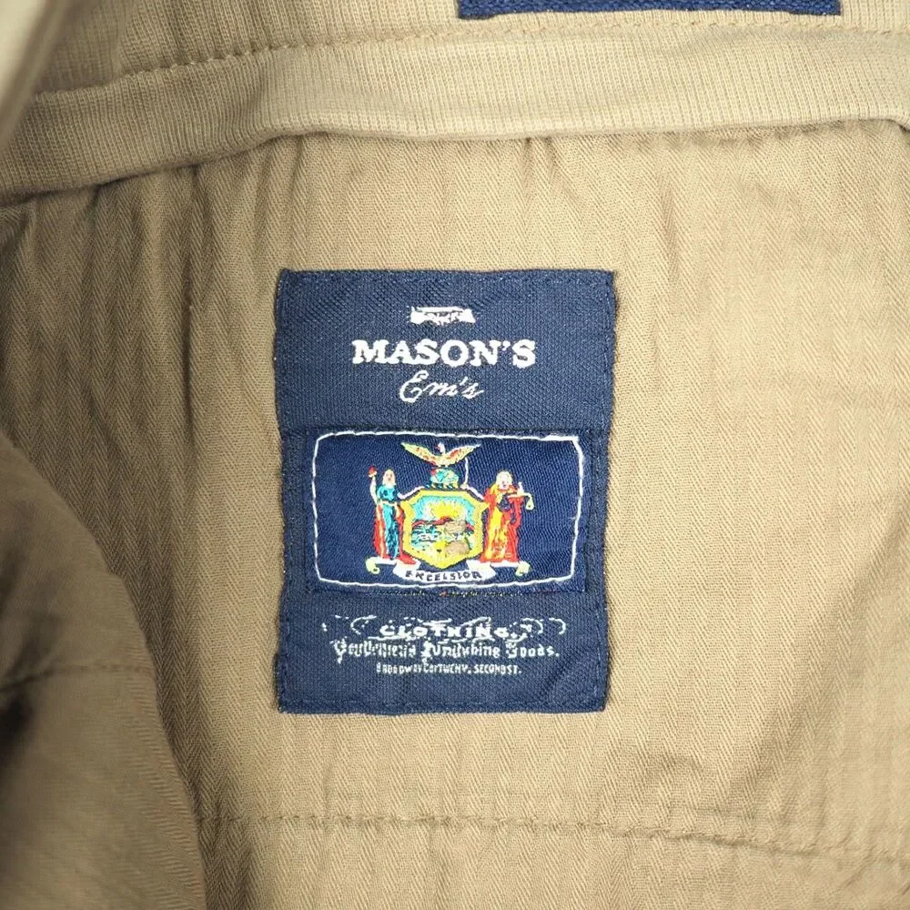 Mason's Em's Jersey Cotton Stretch Chino Pants Mens EU 48 US 32 Beige New York