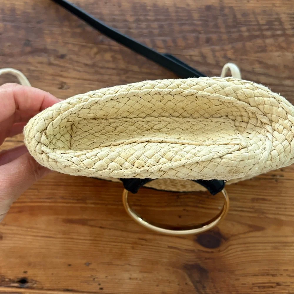 Claudie Pierlot Small Woven Basket Bag With Ring