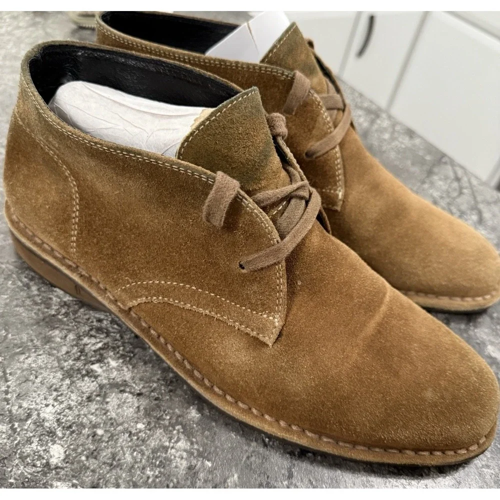 Aston Grey Boots Men Sahara Suede‎ Chukka Casual Ankle Boots Tan Sz 10.5