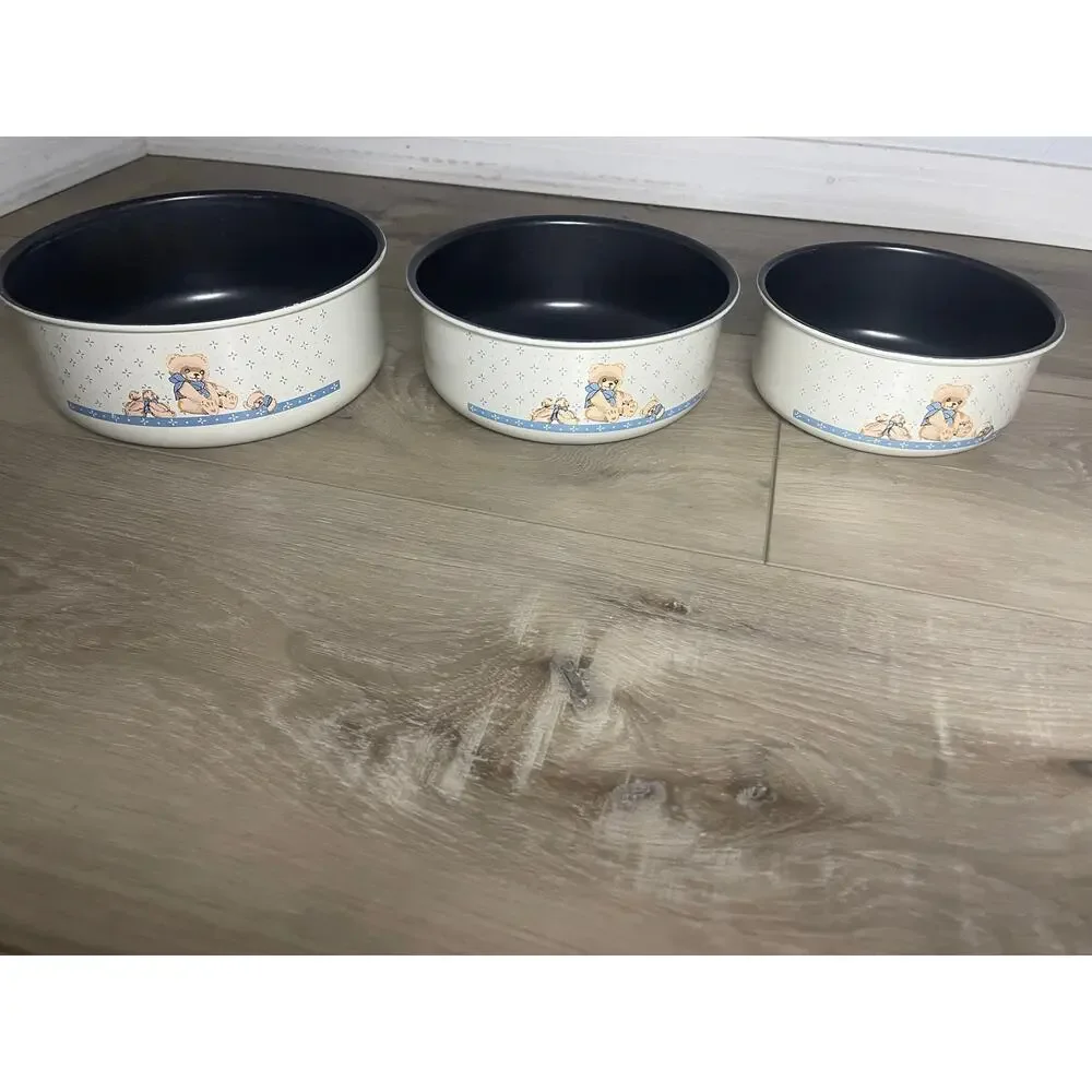 Vintage Teddy Bear Bakeware Bowls