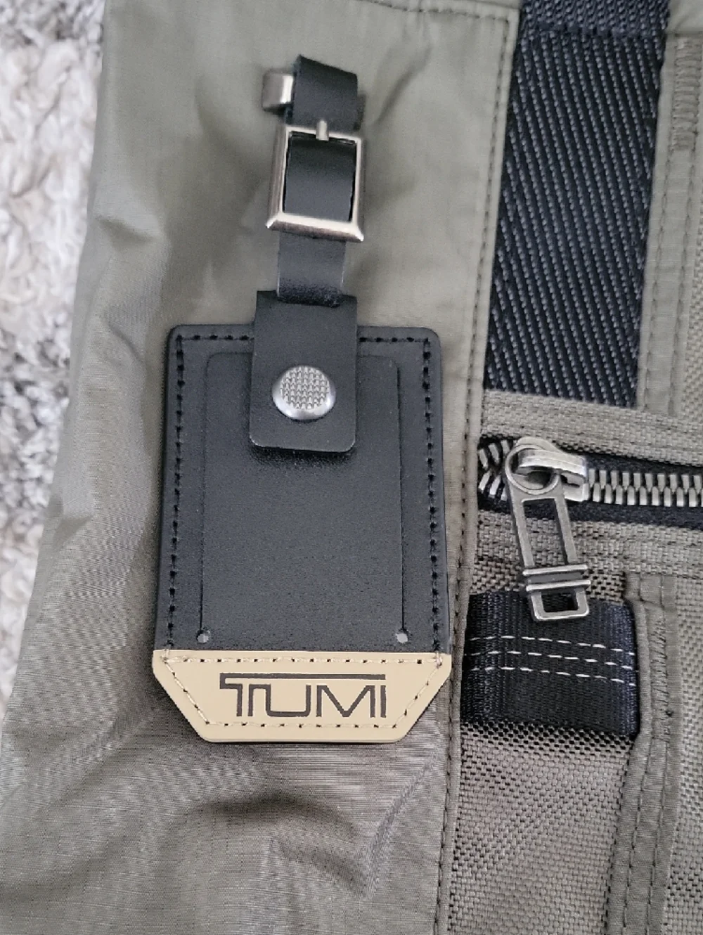 Tumi Olive Green and Black Nylon Alpha Bravo Transport Backpack