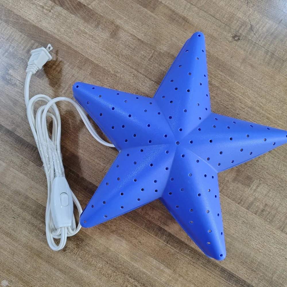 Vintage IKEA Smila Stjarna Wall Lamp STJÄRNA Blue Night Light Star Light
