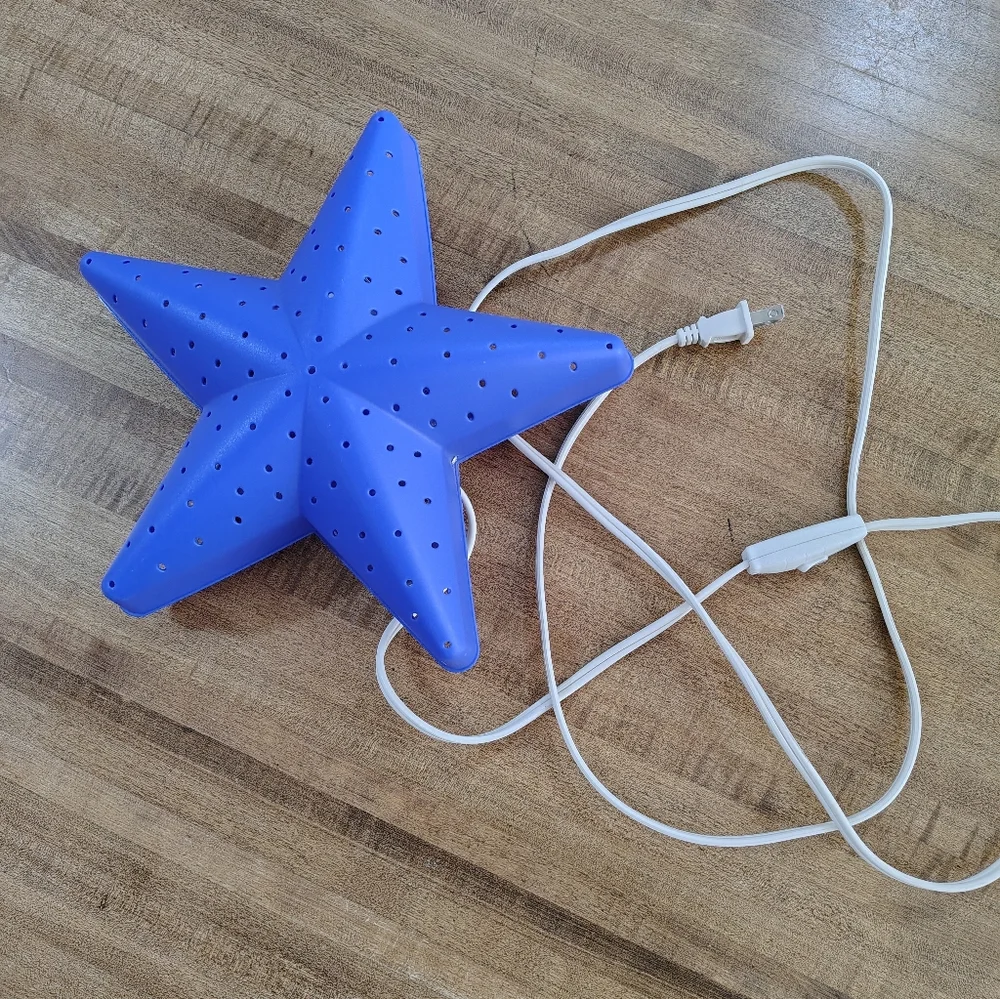 Vintage IKEA Smila Stjarna Wall Lamp STJÄRNA Blue Night Light Star Light