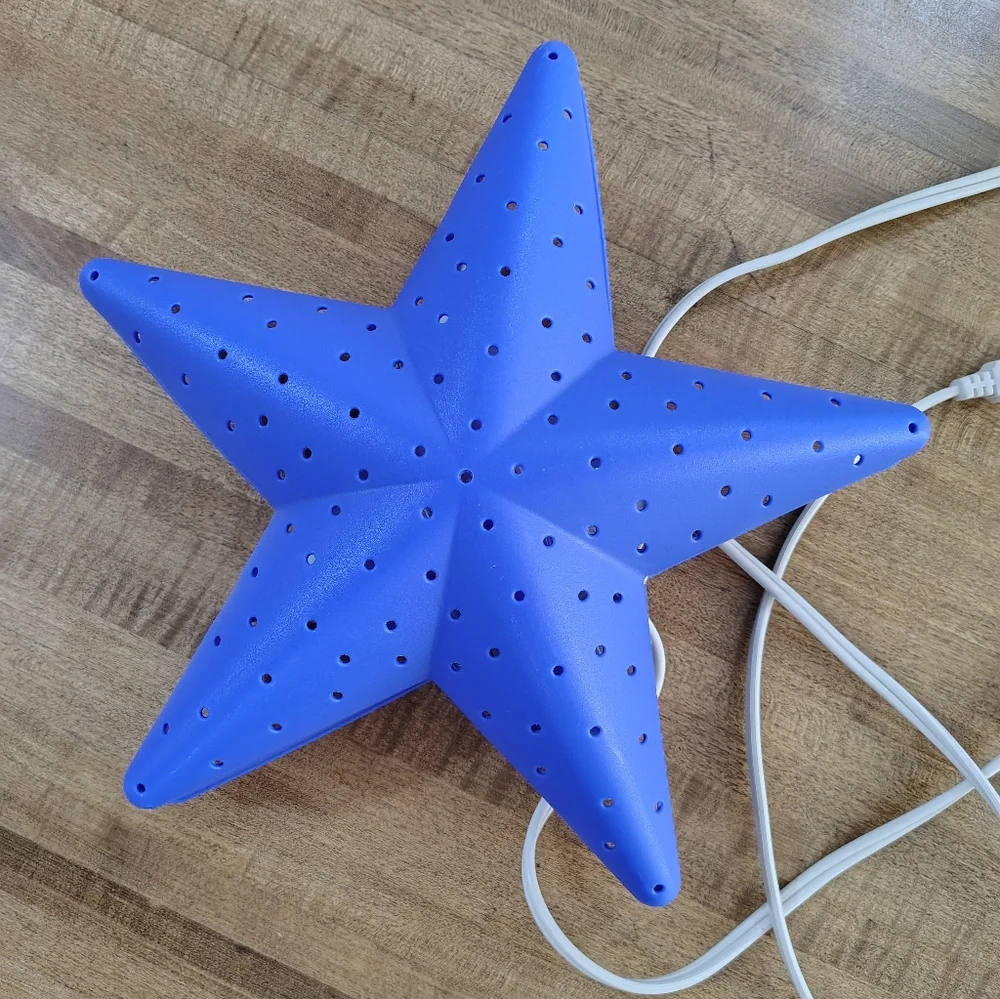 Vintage IKEA Smila Stjarna Wall Lamp STJÄRNA Blue Night Light Star Light