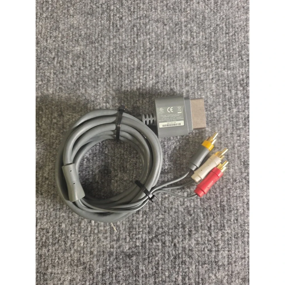 Genuine Microsoft Xbox 360 Composite AV Cable -Standard RCA Audio Video Cord NEW