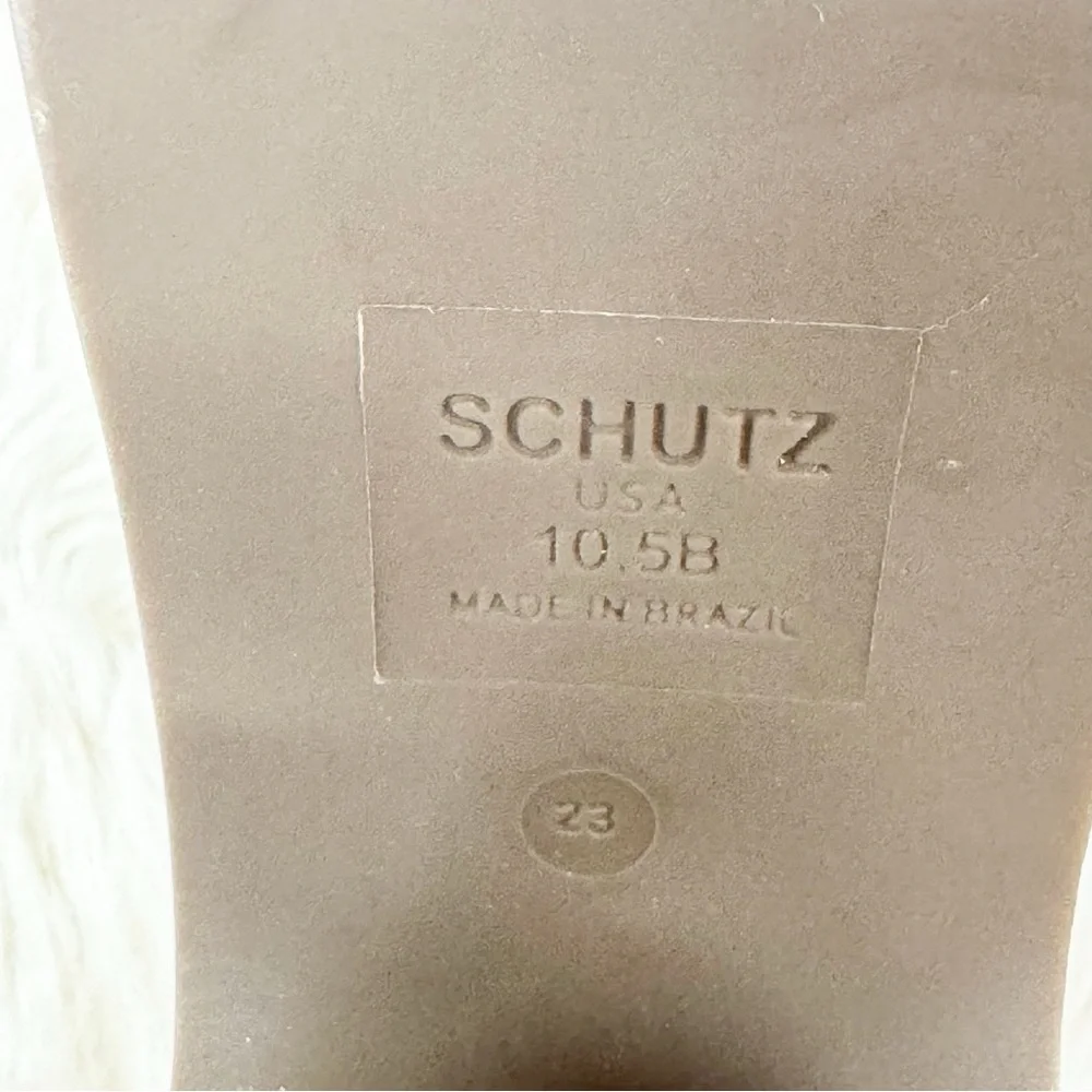 SCHUTZ Dalle Clear Cork Platform Sandal Size‎ 10.5 Chunky Heel Peep Toe Y2K