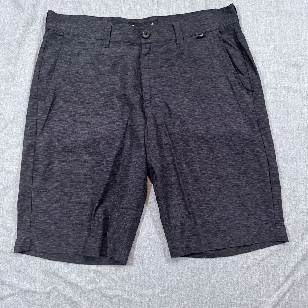 Travis Mathew‎ Shorts Mens 32 Black Gray Stretch Golf Athletic Casual Modern Fit