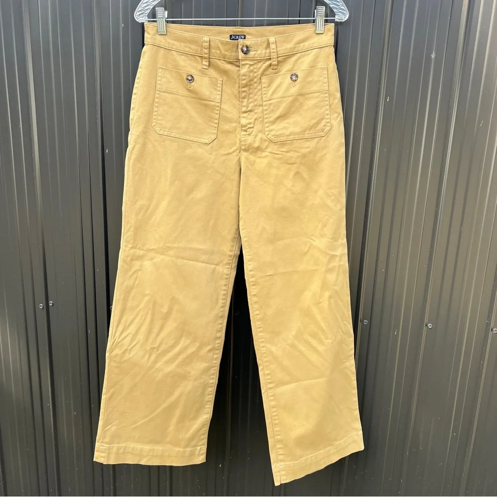 J. Crew Sailor‎ Pants Women's Size 27 Khaki Tan Casual Minimalist Contemporary