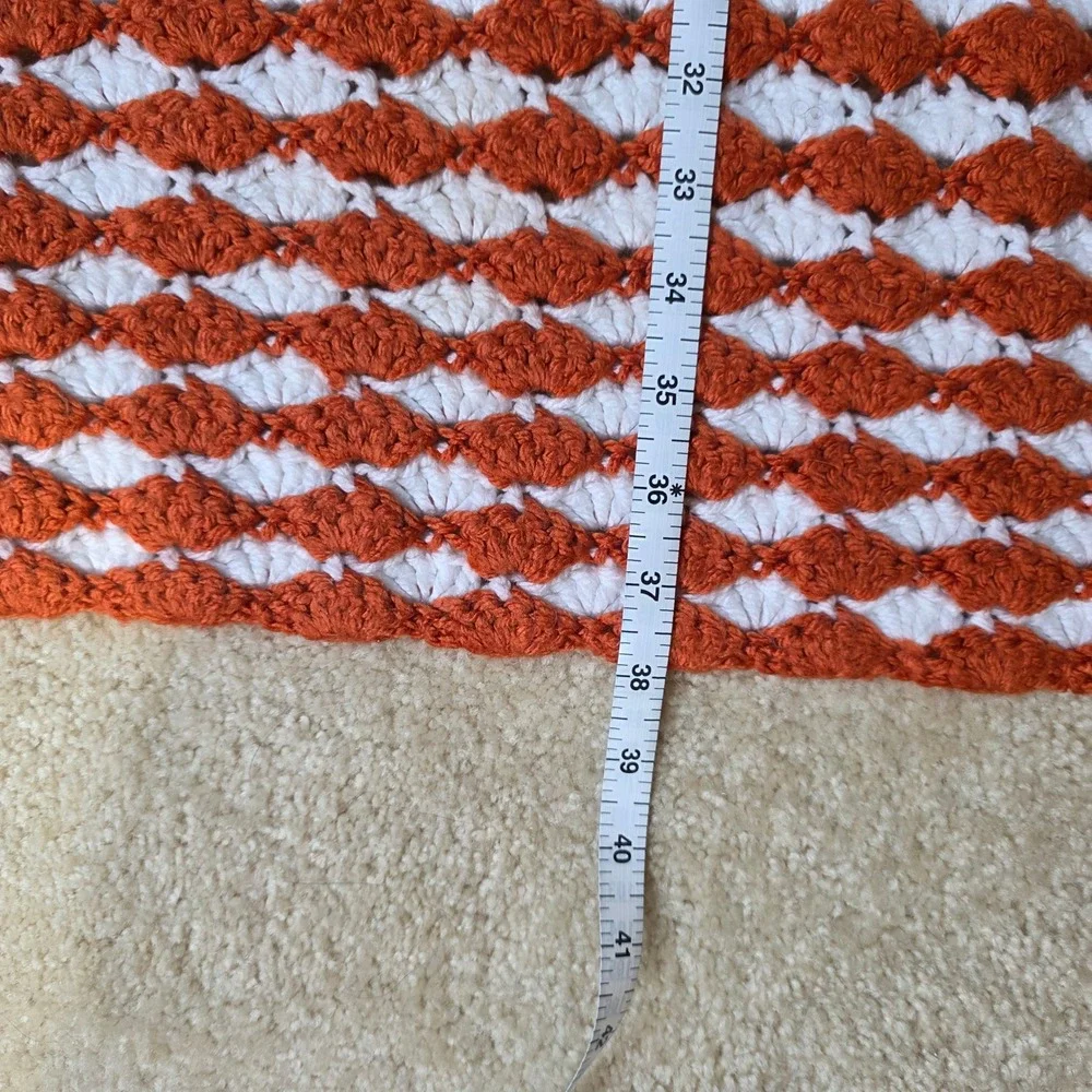Handmade crochet throw