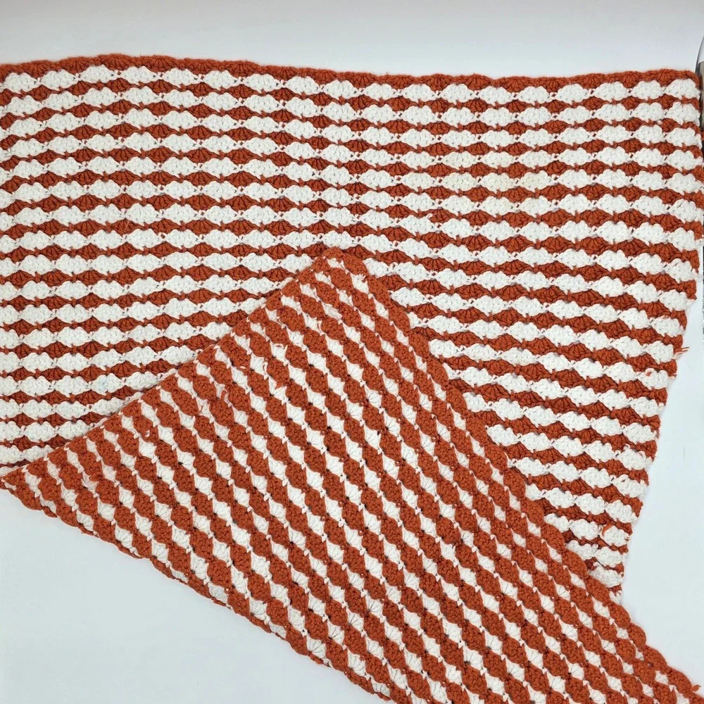 Handmade crochet throw