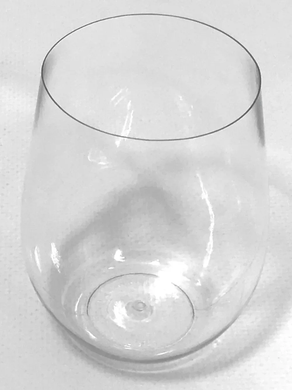 Plastic Reusable Stemless Wine Glass, 12 oz, 48 Count Box, Disposable, Wedding