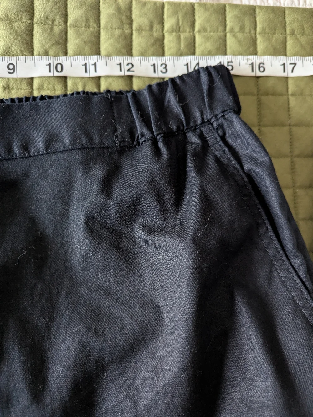 BANANA REPUBLIC Women's Black Linen Blend Tapered High Waist Pants Medium