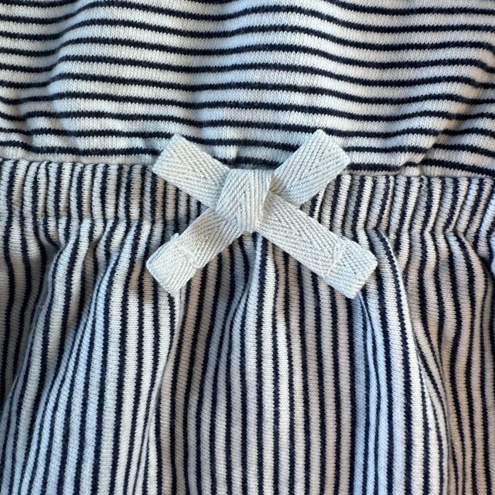 Joe Fresh Kids Long Sleeve Navy White Striped Dress Size 7-8 French Girl Classic
