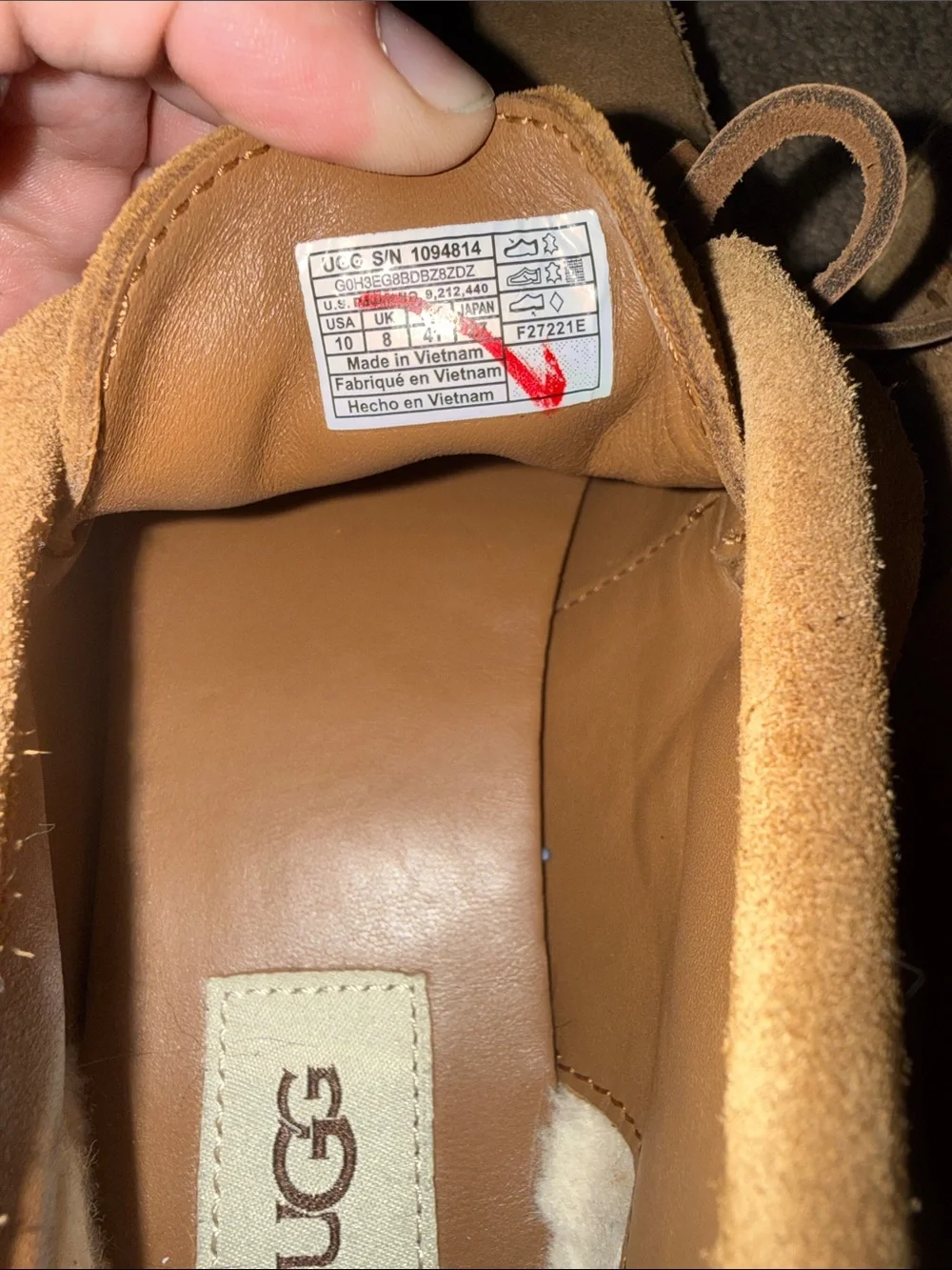UGG Woodlyn Moccasin Ankle Boots in Chestnut Suede Size 10