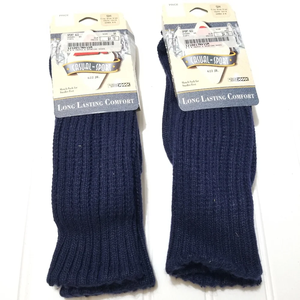 Vintage Navy Slouch Wigwam Dead stock Socks 4-6Ne‎