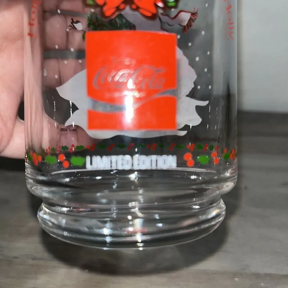 HOLLY HOBBIE 1 Glass Cup CHRISTMAS COCA COLA/American Greetings Vintage