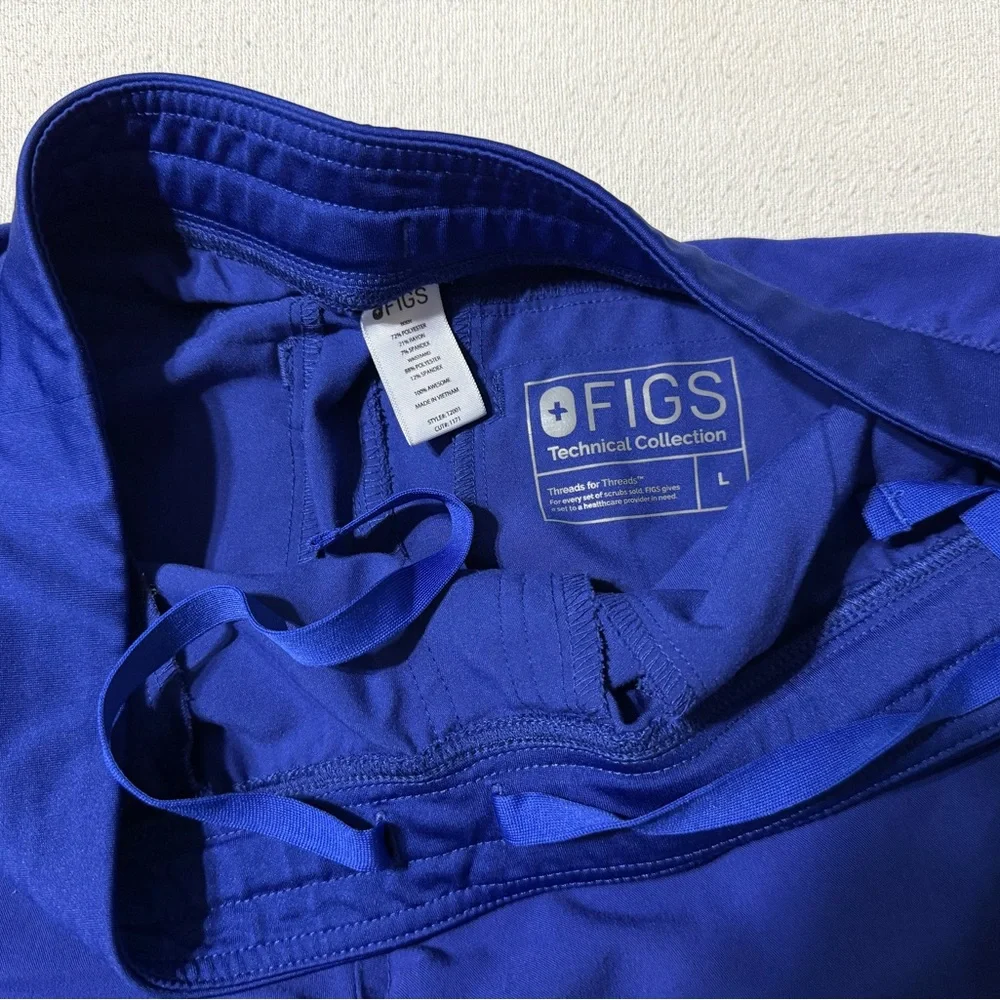 FIGS‎ Axim Mens Large Cargo Scrub Pants Technical Collection Royal Blue